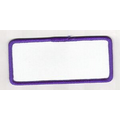 Royal Blue Border W/White Background Stock Blank Patch (3.625 X 1.625 )